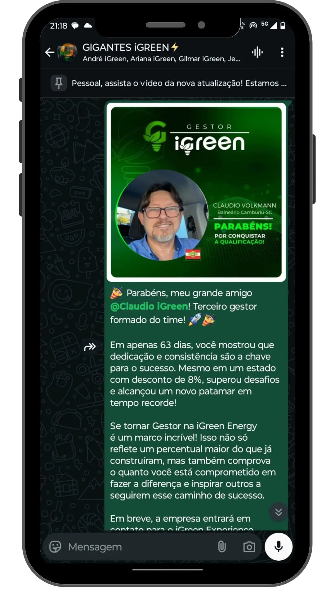 Depoimento iGreen Energy